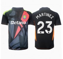 Aston Villa Emiliano Martinez #23 Bramkarskie Koszulka Wyjazdowa 2024-25 Krótki Rękaw