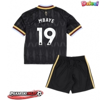 Aston Villa Ibrahim Mbaye #19 Koszulka Wyjazdowa dzieci 2026-27 Krótki Rękaw (+ krótkie spodenki)