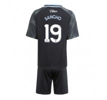 Aston Villa Jadon Sancho #19 Koszulka Wyjazdowa dzieci 2025-26 Krótki Rękaw (+ krótkie spodenki)