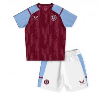 Aston Villa Koszulka Podstawowa dzieci 2023-24 Krótki Rękaw (+ krótkie spodenki)