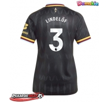 Aston Villa Victor Lindelof #3 Koszulka Wyjazdowa damskie 2026-27 Krótki Rękaw