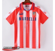Atletico Madrid 1995-1996 Koszulka Retro Podstawowa Krótki Rękaw