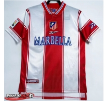 Atletico Madrid 1999-2000 Koszulka Retro Podstawowa Krótki Rękaw