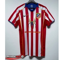 Atletico Madrid 2004-2005 Koszulka Retro Podstawowa Krótki Rękaw