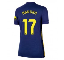 Atletico Madrid David Hancko #17 Koszulka Wyjazdowa damskie 2025-26 Krótki Rękaw