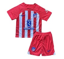 Atletico Madrid Koszulka Podstawowa dzieci 2023-24 Krótki Rękaw (+ krótkie spodenki)