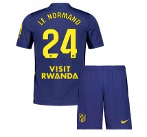 Atletico Madrid Robin Le Normand #24 Koszulka Wyjazdowa dzieci 2025-26 Krótki Rękaw (+ krótkie spodenki)