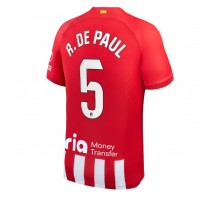 Atletico Madrid Rodrigo De Paul #5 Koszulka Podstawowa 2023-24 Krótki Rękaw