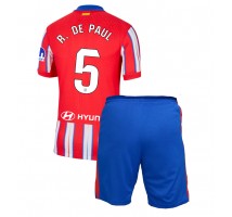 Atletico Madrid Rodrigo De Paul #5 Koszulka Podstawowa dzieci 2024-25 Krótki Rękaw (+ krótkie spodenki)