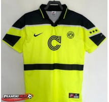 BVB Dortmund 1996-1997 Koszulka Retro Podstawowa Krótki Rękaw