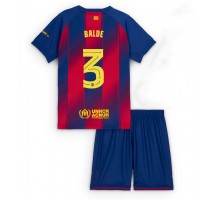 Barcelona Alejandro Balde #3 Koszulka Podstawowa dzieci 2025-26 Krótki Rękaw (+ krótkie spodenki)