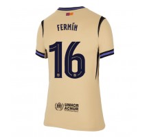 Barcelona Fermin Lopez #16 Koszulka Wyjazdowa damskie 2025-26 Krótki Rękaw