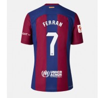 Barcelona Ferran Torres #7 Koszulka Podstawowa damskie 2023-24 Krótki Rękaw