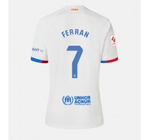 Barcelona Ferran Torres #7 Koszulka Wyjazdowa damskie 2023-24 Krótki Rękaw