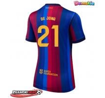 Barcelona Frenkie de Jong #21 Koszulka Podstawowa damskie 2026-27 Krótki Rękaw