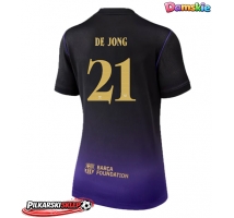 Barcelona Frenkie de Jong #21 Koszulka Wyjazdowa damskie 2026-27 Krótki Rękaw