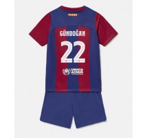 Barcelona Ilkay Gundogan #22 Koszulka Podstawowa dzieci 2023-24 Krótki Rękaw (+ krótkie spodenki)