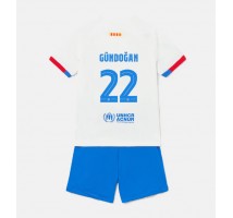 Barcelona Ilkay Gundogan #22 Koszulka Wyjazdowa dzieci 2023-24 Krótki Rękaw (+ krótkie spodenki)