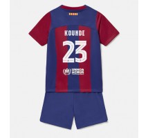 Barcelona Jules Kounde #23 Koszulka Podstawowa dzieci 2023-24 Krótki Rękaw (+ krótkie spodenki)