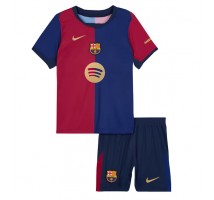 Barcelona Koszulka Podstawowa dzieci 2024-25 Krótki Rękaw (+ krótkie spodenki)