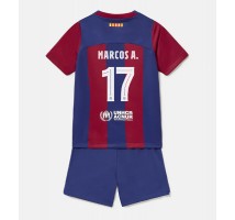 Barcelona Marcos Alonso #17 Koszulka Podstawowa dzieci 2023-24 Krótki Rękaw (+ krótkie spodenki)