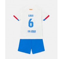 Barcelona Paez Gavi #6 Koszulka Wyjazdowa dzieci 2023-24 Krótki Rękaw (+ krótkie spodenki)