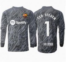 Barcelona Ter Stegen #1 Bramkarskie Koszulka Trzecia 2024-25 Długi Rękaw