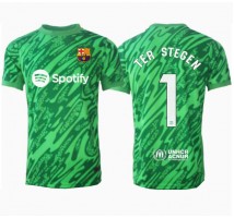 Barcelona Ter Stegen #1 Bramkarskie Koszulka Wyjazdowa 2024-25 Krótki Rękaw