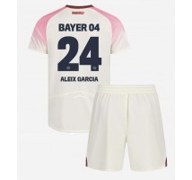 Bayer Leverkusen Aleix Garcia #24 Koszulka Wyjazdowa dzieci 2025-26 Krótki Rękaw (+ krótkie spodenki)