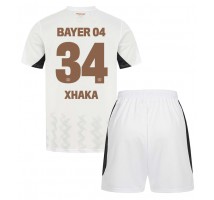 Bayer Leverkusen Granit Xhaka #34 Koszulka Wyjazdowa dzieci 2024-25 Krótki Rękaw (+ krótkie spodenki)