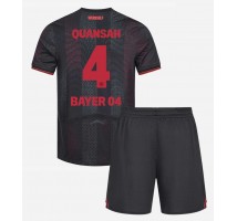 Bayer Leverkusen Jarell Quansah #4 Koszulka Podstawowa dzieci 2025-26 Krótki Rękaw (+ krótkie spodenki)