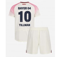 Bayer Leverkusen Malik Tillman #10 Koszulka Wyjazdowa dzieci 2025-26 Krótki Rękaw (+ krótkie spodenki)
