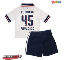 Bayern Munich Aleksandar Pavlovic #45 Koszulka Wyjazdowa dzieci 2026-27 Krótki Rękaw (+ krótkie spodenki)
