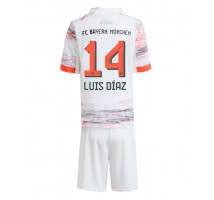 Bayern Munich Luis Diaz #14 Koszulka Wyjazdowa dzieci 2025-26 Krótki Rękaw (+ krótkie spodenki)