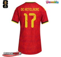 Belgia Charles De Ketelaere #17 Koszulka Podstawowa damskie MŚ 2026 Krótki Rękaw