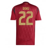 Belgia Jeremy Doku #22 Koszulka Podstawowa ME 2024 Krótki Rękaw