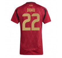 Belgia Jeremy Doku #22 Koszulka Podstawowa damskie ME 2024 Krótki Rękaw