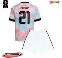 Belgia Timothy Castagne #21 Koszulka Wyjazdowa dzieci MŚ 2026 Krótki Rękaw (+ krótkie spodenki)