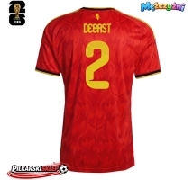 Belgia Zeno Debast #2 Koszulka Podstawowa MŚ 2026 Krótki Rękaw