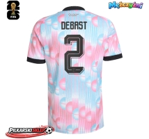 Belgia Zeno Debast #2 Koszulka Wyjazdowa MŚ 2026 Krótki Rękaw