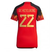 Belgija Charles De Ketelaere #22 Koszulka Podstawowa damskie MŚ 2022 Krótki Rękaw