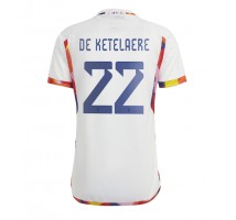 Belgija Charles De Ketelaere #22 Koszulka Wyjazdowa MŚ 2022 Krótki Rękaw