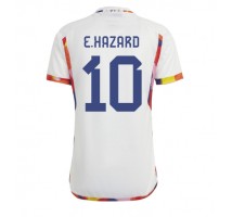 Belgija Eden Hazard #10 Koszulka Wyjazdowa MŚ 2022 Krótki Rękaw