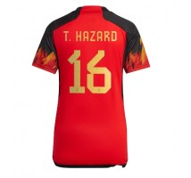 Belgija Thorgan Hazard #16 Koszulka Podstawowa damskie MŚ 2022 Krótki Rękaw