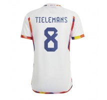Belgija Youri Tielemans #8 Koszulka Wyjazdowa MŚ 2022 Krótki Rękaw