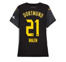 Borussia Dortmund Donyell Malen #21 Koszulka Wyjazdowa damskie 2024-25 Krótki Rękaw