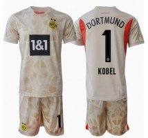 Borussia Dortmund Gregor Kobel #1 Bramkarskie Koszulka Podstawowa dzieci 2024-25 Krótki Rękaw (+ krótkie spodenki)