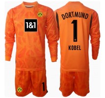 Borussia Dortmund Gregor Kobel #1 Bramkarskie Koszulka Trzecia dzieci 2024-25 Długi Rękaw (+ krótkie spodenki)