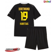 Borussia Dortmund Konstantinos Karetsas #19 Koszulka Wyjazdowa dzieci 2026-27 Krótki Rękaw (+ krótkie spodenki)