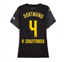 Borussia Dortmund Nico Schlotterbeck #4 Koszulka Wyjazdowa damskie 2024-25 Krótki Rękaw